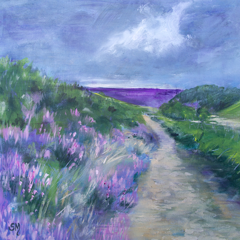 Inspired by the pinks and purples in the English countryside in late summer
